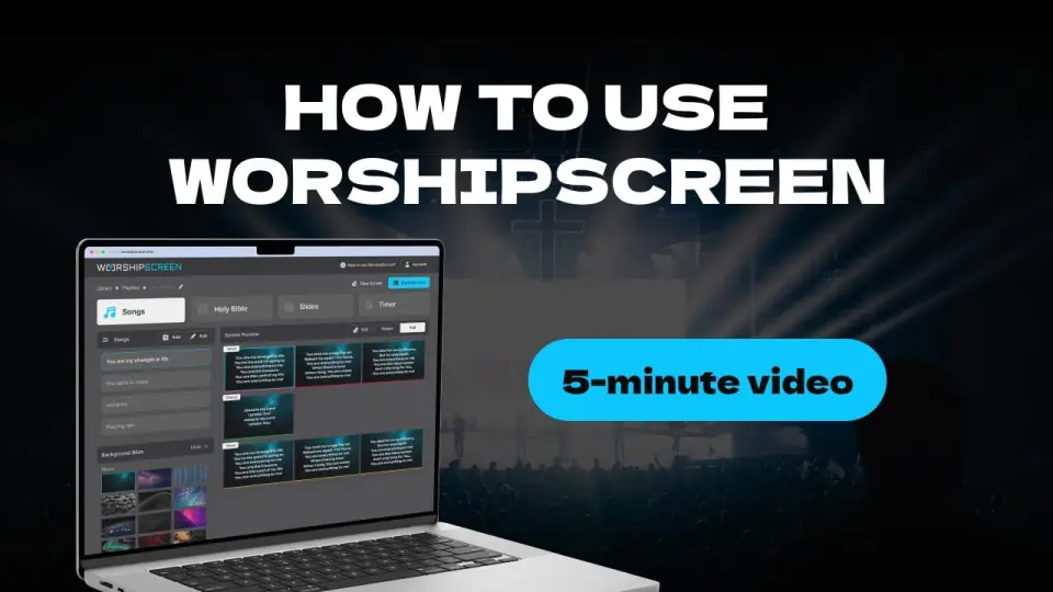 Video preview: how to use WorshipScreen in 5 minutes